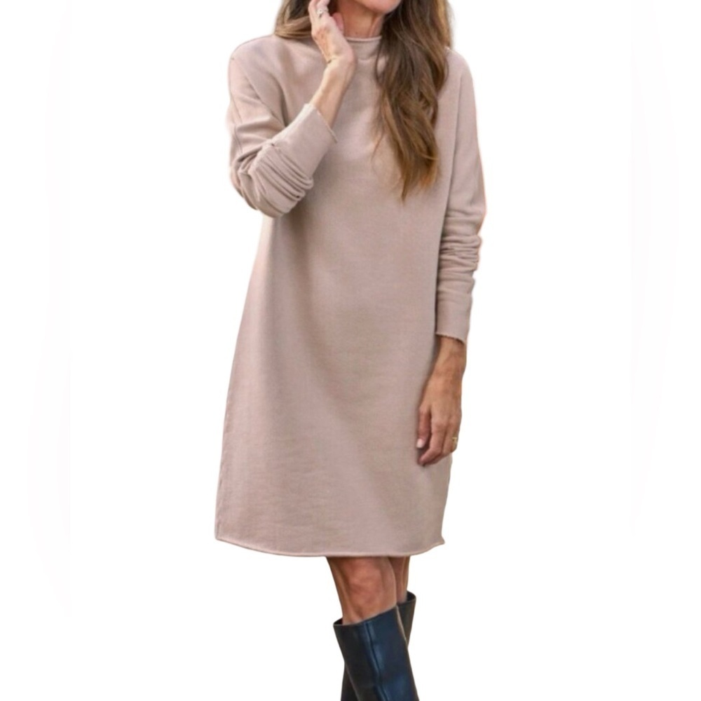 Frank & Eileen Nwd Izzie Sweatshirt Dress Tan/Taupe Size M